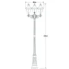 Straßenlaterne PARMA im Landhausstil, 3-flammig Grün, Höhe 218cm