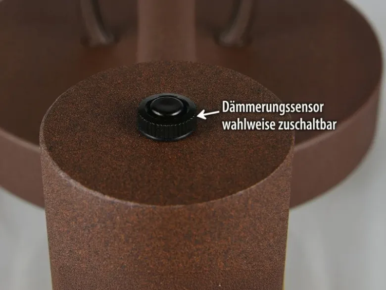 Straßenlaterne SAMBESI im Landhausstil, 3-flammig Rostoptik, Höhe 240cm