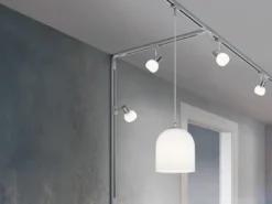 Strahler ANTIBES mit Glasschirm für DUOline 2-Phasen Schienensystem