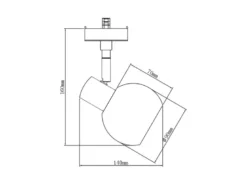 Strahler ANTIBES mit Glasschirm für DUOline 2-Phasen Schienensystem