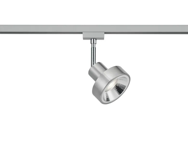 Strahler LEON in Silber für DUOline 2-Phasen Schienensystem