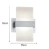 Stylische LED Wandleuchte PLATON mit Schalter, Aluminium gebürstet, Höhe 18cm