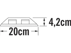 Terrassen- Bodenaufbaustrahler mit 4 LEDs ALU anthrazit Ø20cm, IP65