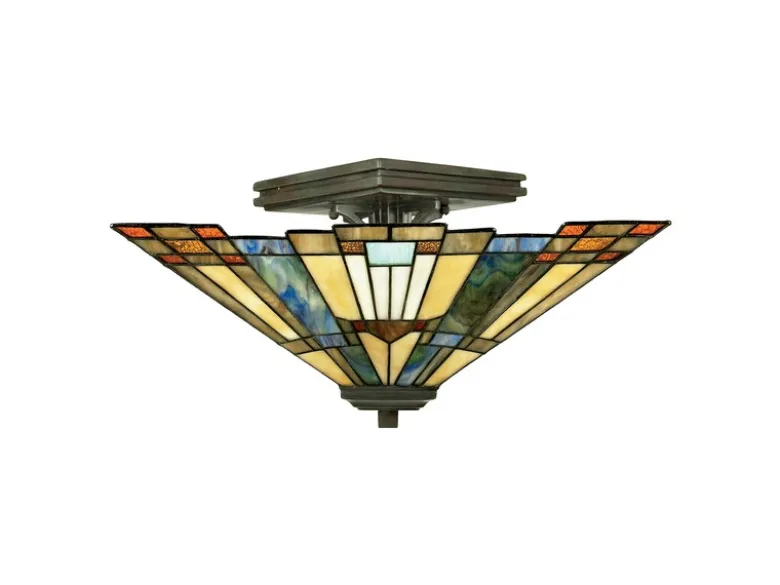 Tiffany Deckenleuchte Lampenschirm Bunt Ø 36cm mit E27 LED