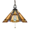 Tiffany Pendelleuchte mit E27 LED, Lampenschirm Bunt Ø 43cm