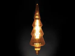 Tischlampe Beton Schwarz mit Deko LED Tannenbaum, Höhe 9cm