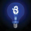 Tischlampe Beton Schwarz mit Deko LED Glühbirne Schneemann, Höhe 9cm