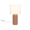 Tischlampe BLAIR mit Keramikfuß Mocca & Stoffschirm Beige, Höhe 36cm