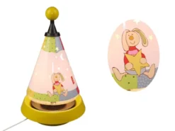 Tischlampe Kinderzimmer Carrousel projiziert Mond und Sterne ins Kinderzimmer