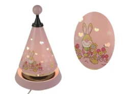 Tischlampe Kinderzimmer Carrousel projiziert süsse Herzen ins Kinderzimmer