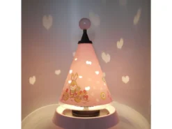 Tischlampe Kinderzimmer Carrousel projiziert süsse Herzen ins Kinderzimmer
