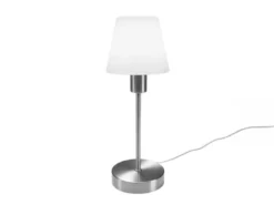 Tischlampe MATHA mit Touch Dimmer & E14 Glas Lampenschirm Weiß, Höhe 32cm