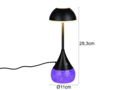 Tischlampe TEMBO LED dimmbar mit RGB Farbwechsel, USB betrieben, Höhe 28cm