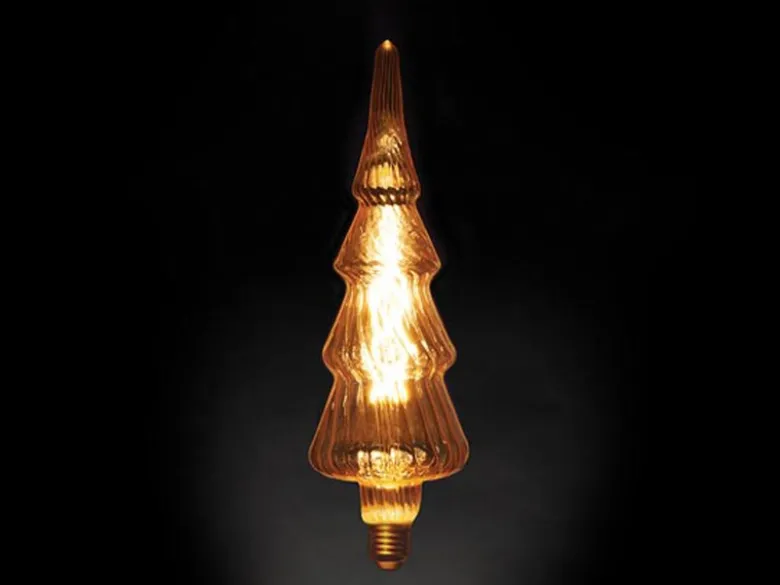 Tischlampe Würfel Grau mit Deko LED Tannenbaum, Quadrat 9cm