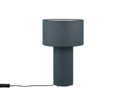 Tischleuchte BALE Korpus und Lampenschirm Stoff Blau, Höhe 40cm