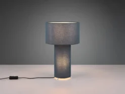 Tischleuchte BALE Korpus und Lampenschirm Stoff Blau, Höhe 40cm