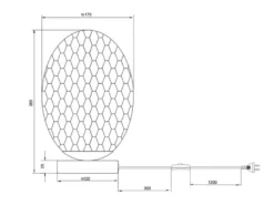 Tischleuchte FACETTE mit ovalem Glas Lampenschirm Grün, Höhe 28cm