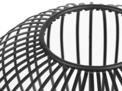 Tischleuchte GILA mit Gitter Lampenschirm Schwarz, Höhe 28cm