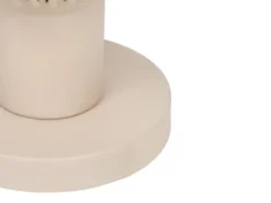 Tischleuchte GILA mit Gitter Lampenschirm Beige, Höhe 28cm