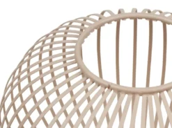 Tischleuchte GILA mit Gitter Lampenschirm Beige, Höhe 28cm