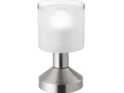 Tischleuchte GRAL Silber matt ON/OFF über Touch Sensor, Höhe 17cm