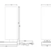 Tischleuchte HALEY Schwarz induktive Ladestation & Touch Stoffschirm, Höhe 35cm