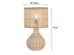Tischleuchte NATURE aus Korbgeflecht, Höhe 37cm