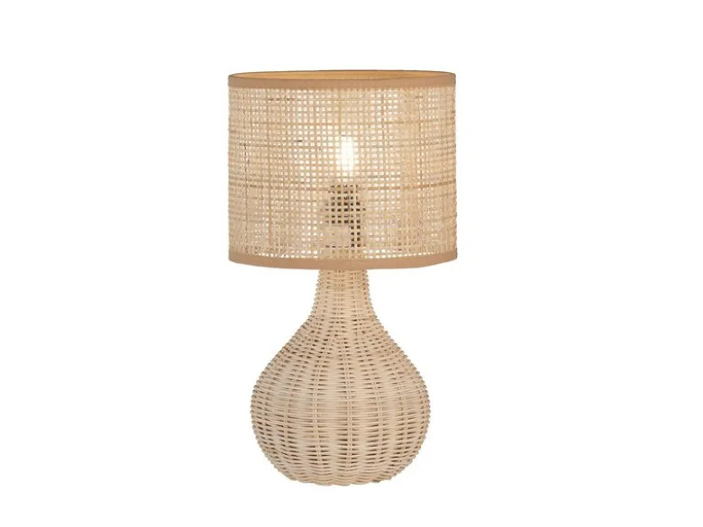 Tischleuchte NATURE aus Korbgeflecht, Höhe 37cm