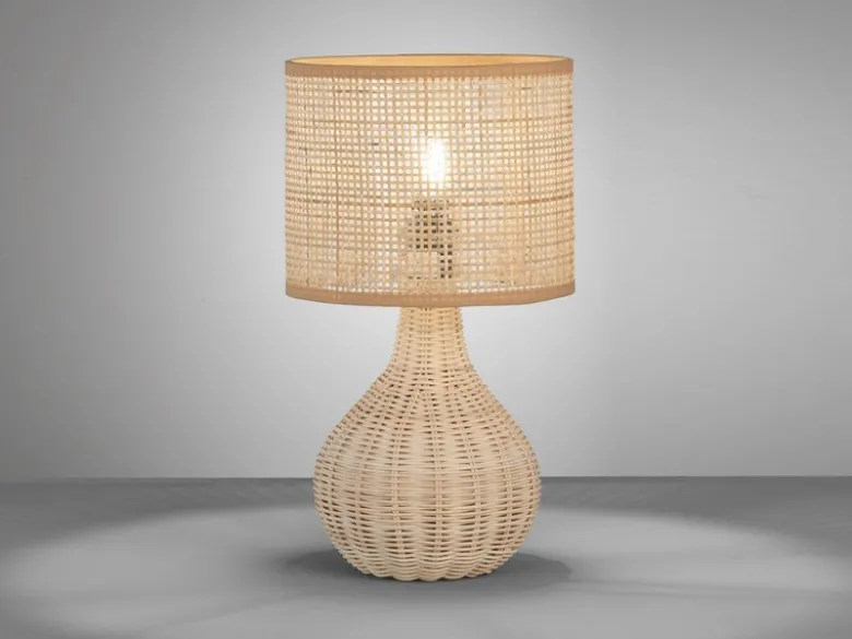 Tischleuchte NATURE aus Korbgeflecht, Höhe 37cm