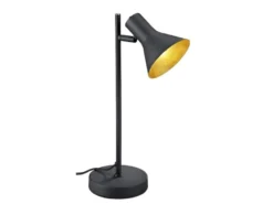 Tischleuchte NINA aus Metall in Schwarz + Gold Spot dreh+schwenkbar, Höhe 39cm