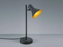 Tischleuchte NINA aus Metall in Schwarz + Gold Spot dreh+schwenkbar, Höhe 39cm