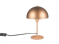 Tischleuchte NOLA aus Metall Coffee in Pilzform, Höhe 30cm