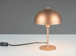 Tischleuchte NOLA aus Metall Coffee in Pilzform, Höhe 30cm