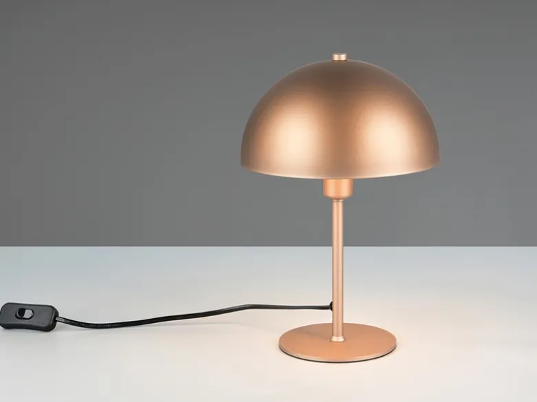 Tischleuchte NOLA aus Metall Coffee in Pilzform, Höhe 30cm
