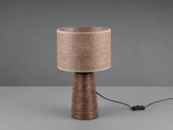 Tischleuchte STRAW aus Naturmaterial Rattan Braun, Höhe 40cm