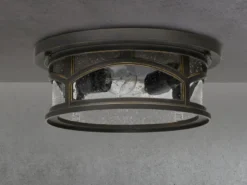 Ultra Wetter & Salzluft resistente Außen Deckenleuchte MARBLEHEAD, Bronze Ø33cm