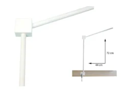 Universal XL Mobilehalter Holz weiß gelaugt, mit fröhlichem Mobile SEGELSCHIFFE