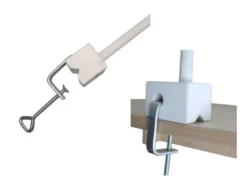 Universal XL Mobilehalter Holz weiß gelaugt, mit fröhlichem Mobile SUM SUM