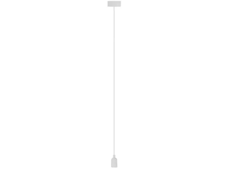 Universal Schnurpendel Textil weiß für Hängelampe E27 max. 60W, Ø 8,5cm