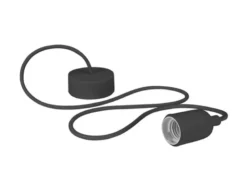 Universal Schnurpendel Textil schwarz für Hängelampe E27 max. 60W, Ø 8,5cm