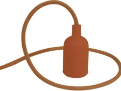 Universal Schnurpendel Textil braun für Hängelampe E27 max. 60W, Ø 8,5cm