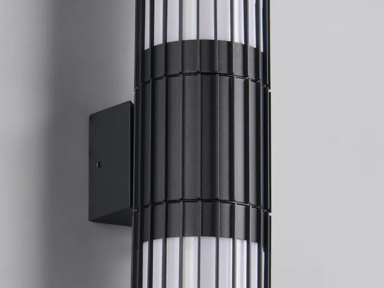 Up and Down Außenwandleuchte VOLGA aus Aluminium Anthrazit, Höhe 30cm