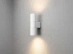 Up and Down LED Außenwandleuchte Aluminium Weiß, Höhe 23,5cm