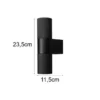 Up and Down LED Außenwandleuchte Aluminium Schwarz, Höhe 23,5cm
