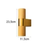 Up and Down LED Außenwandleuchte Aluminium Gold, Höhe 23,5cm