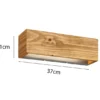 Up and Down LED Innen Wandleuchte BRAD aus Echtholz, Breite 37cm