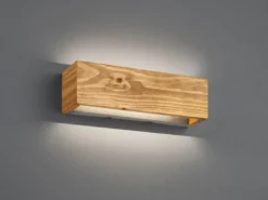 Up and Down LED Innen Wandleuchte BRAD aus Echtholz, Breite 37cm