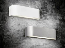 Up and Down LED Innen Wandleuchte ADRIANO in Silber, Breite 30cm