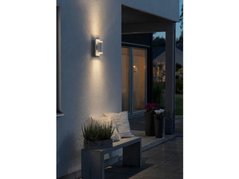 UP & DOWN Außenwandleuchte Aluminium Weiß, IP54, mit 2x 5W LED