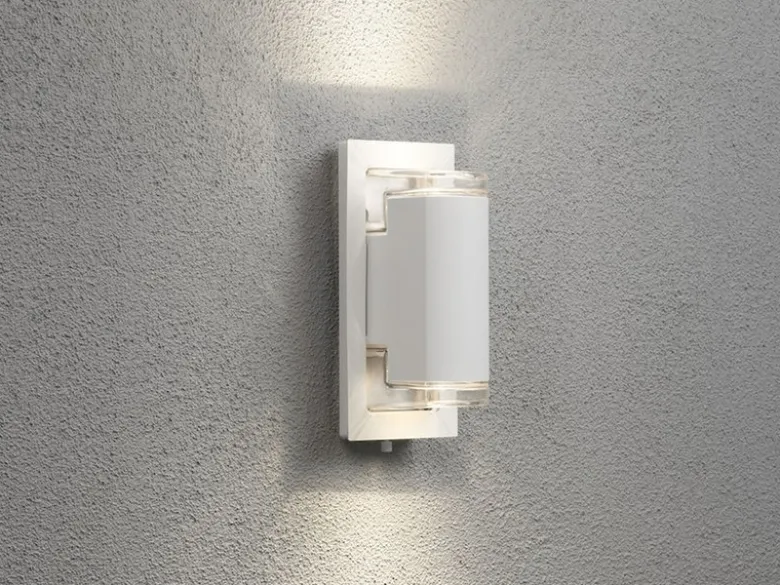 UP & DOWN Außenwandleuchte Aluminium Weiß, IP54, mit 2x 5W LED